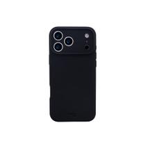 Capa iPhone 17 Pro Max Silicone Com Proteção de Câmera Originais iPlace, Preto