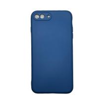 Capa IPhone 7 Plus / 8 Plus Silicone Aveludada Protege Câmera Colorida Capinha Anti Impacto