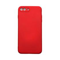 Capa IPhone 7 Plus / 8 Plus Silicone Aveludada Protege Câmera Colorida Capinha Anti Impacto
