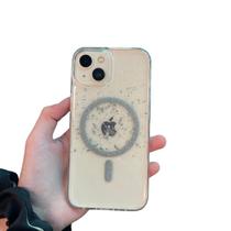 Capa iPhone Transparente Glitter Prata Capa iPhone Transparente Glitter Prata