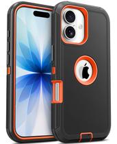 Capa Jelanry para iPhone 17 5G Preta/Laranja Capa Jelanry para iPhone 17 5G Preta/Laranja
