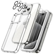 Capa JeTech 5 em 1 para iPhone 15 Pro de 6,1 polegadas com protetores Capa JeTech 5 em 1 para iPhone 15 Pro de 6,1 polegadas com protetores