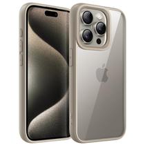 Capa JeTech para iPhone 15 Pro Max de 6,7" em titânio à prova de choque