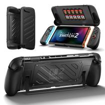 Capa JSAUX para Nintendo Switch 2 com TPU e PC, 10 Slots para Cartões de Jogo Capa JSAUX para Nintendo Switch 2 com TPU e PC, 10 Slots para Cartões de Jogo