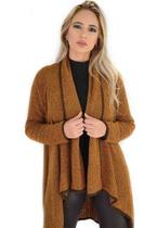 Capa Kimono Feminino Agasalho Marca Livora Cor:CobreTamanho:Único