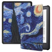 Capa Kindle Paperwhite 10ª geração à prova d'água - Hibernação - Fechamento magnético - Van Gogh - Fullmosa