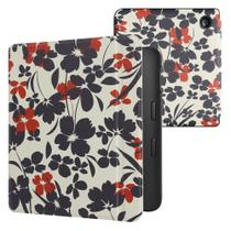 Capa kwmobile compatível com o eReader Kobo Libra 2 - Flower