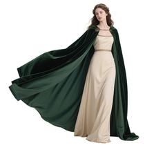 Capa L'VOW Viking com capuz verde renascentista para Halloween Capa L'VOW Viking com capuz verde renascentista para Halloween