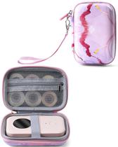 Capa Label Maker Phomemo D30 D35 com bolsa de armazenamento rosa