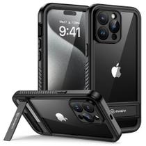 Capa Lanhiem com Suporte para iPhone 15 Pro Max - Preta