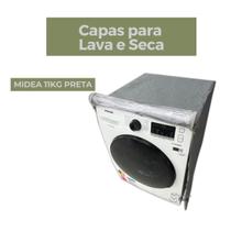 Capa lava e seca midea 11kg preta transparente flex