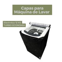 Capa lavadora electrolux 12kg turbo economia impermeável flex Capa lavadora electrolux 12kg turbo economia impermeável flex