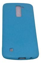 Capa LG K10 Silicone Aveludada Azul-marinho Lisa