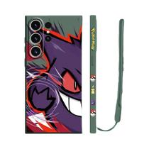 Capa Líquida Quadrada Pokémon para Samsung Galaxy S20 FE, S21, S22, S23 e Ultra 5G