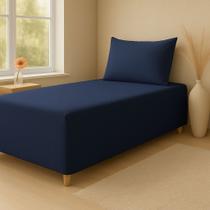Capa Luva 2 peças Solteirão Luxo para Cama Box/Colchão Percal 400 Fios Toque Macio 50 x 1,10 x 2,00