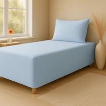 Capa Luva Linha Bulgari 2 peças para Cama/Colchão de Solteiro Percal 400 Fios Toque Macio