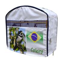 Capa Luxo de Tecido Personalizada para Gaiola de Coleiro Bigodinho Papa Capim - Horizonte