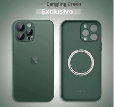 Capa Luxo Glass Case Compatível com iPhone14 Com Magsafe Vidro Temperado Capa Luxo Glass Case Compatível com iPhone14 Com Magsafe Vidro Temperado