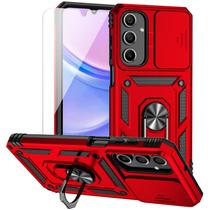 Capa M MAIKEZI para Samsung Galaxy A16 5G com anel magnético vermelho Capa M MAIKEZI para Samsung Galaxy A16 5G com anel magnético vermelho