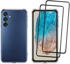 Capa M35 5g, Capinha Anti Impacto e 2x Pelicula Vidro 3D Para Samsung Galaxy M35 Case Transparente Proteção de Câmera