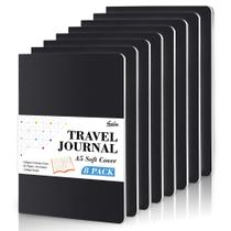 Capa macia Journal Feela, pacote com 8 unidades, College Ruled A5, 250 g/m², preta