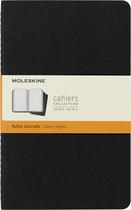 Capa macia Journal Moleskine Cahier, grande, pautada, preta x3