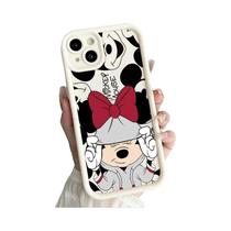 Capa Macia Mickey e Minnie Mouse para iPhone 15/14/13/12/11 - Design Encantador