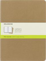 Capa Macia Moleskine Cahier XL Kraft Marrom - Conjunto com 3 Unidades