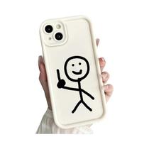 Capa Macia para iPhone com Arte Abstrata Stickman - iPhone 15/14/13/12/11