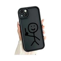 Capa Macia para iPhone com Arte Abstrata Stickman - iPhone 15/14/13/12/11