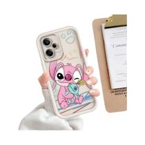 Capa Macia Stitch Love Angle para Xiaomi Redmi Note e K50 - Compatível com 4G e 5G