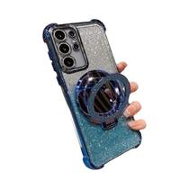 Capa Magnética À Prova De Choque Com Glitter Para Samsung Galaxy S22 S23 S24 S25 Ultra plus FE