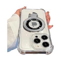 Capa Magnética Antichoque De TPU Macio Com Suporte Para Apple iPhone 17 16 15 14 13 12 pro Max plus - NONE