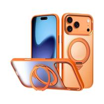 Capa Magnética Antichoque Fosca Com Suporte Para iPhone 17 pro Max pro Translúcida 360 graus Capa De