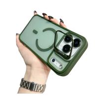 Capa Magnética Antichoque Transparente De Luxo Para iPhone 17 pro Max Com Suporte De Lente E