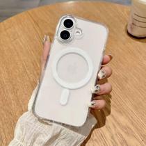 Capa Magnética Clear Shockproof Magsafe Para iPhone 16 plus pro Max Compatível Com Carregamento Sem Capa Magnética Clear Shockproof Magsafe Para iPhone 16 plus pro Max Compatível Com Carregamento Sem