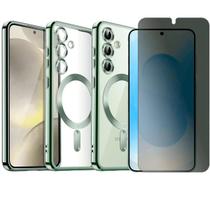 Capa magnética Compativel com Samsung Galaxy S25 Plus Pelicula Privacy Capa magnética Compativel com Samsung Galaxy S25 Plus Pelicula Privacy