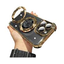 Capa Magnética De Carregamento Sem Fio Luxuosa Com Suporte Galvanizado E Proteção Antichoque