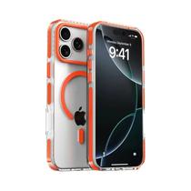 Capa Magnética De Carregamento Sem Fio Magsafe Para iPhone 17 pro Max, Transparente De Luxo Com