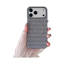 Capa Magnética De Couro Fosco Com Padrão Trançado Para iPhone Air 16 15 14 13 17 pro Max Magsafe