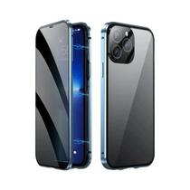 Capa Magnética De Metal 360 Graus Com Trava De Vidro Dupla Face Para iPhone 17 16 15 14 13 12 pro - LS