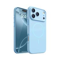 Capa Magnética De Silicone Laranja Para Magsafe iPhone 17 16 15 14 13 12 pro Max plus 17Air 17Pro