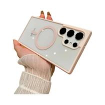 Capa Magnética Fosca Com Bumper De Acrílico Para Samsung Galaxy S24 S23 S22 Ultra plus Com