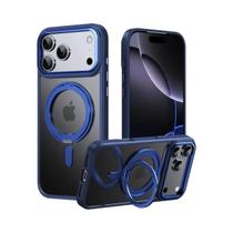 Capa Magnética Giratória Laranja Para iPhone 17 pro Max Air pro Com Botão De Metal De Luxo E Suporte