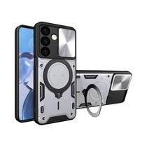 Capa Magnética Híbrida De Metal Com Anel Para Samsung Galaxy S24 S23 S21 Ultra plus S23FE S21FE