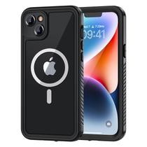 Capa magnética impermeável Lanhiem para iPhone 14 de 6,1 polegadas preta