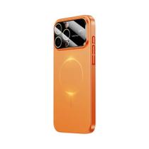 Capa Magnética Laranja Para iPhone Magsafe 17 16 15 14 13 12 pro Max plus 17Air 17Pro Com Proteção