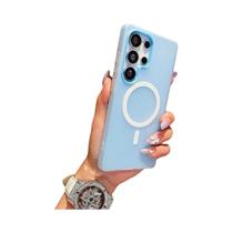 Capa Magnética Luxuosa 2 Em 1 Magsafe Para iPhone Samsung Galaxy S25 FE S24 Ultra S23+ A56 A55 A54