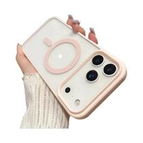 Capa Magnética Magsafe Para Carregamento Sem Fio Para iPhone 17Air pro Max, Capa Dura Transparente