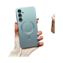 Capa Magnética Para Telefone Samsung Galaxy Soft TPU Edge Ultra S25 S24 S23 S22 plus A56 A36 A26 A16